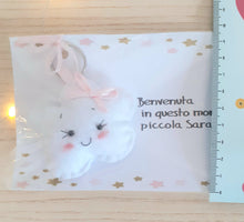 Carica l'immagine nel visualizzatore di Gallery, Bomboniera nuvola, bomboniera battesimo, nuvola feltro, nuvoletta portachiavi, nuvoletta nascita SabrinaDesign
