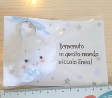 Load image into Gallery viewer, Bomboniera nuvola, bomboniera battesimo, nuvola feltro, nuvoletta portachiavi, nuvoletta nascita SabrinaDesign