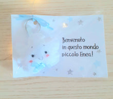 Load image into Gallery viewer, Bomboniera nuvola, bomboniera battesimo, nuvola feltro, nuvoletta portachiavi, nuvoletta nascita SabrinaDesign