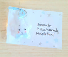 Load image into Gallery viewer, Bomboniera stellina, bomboniera battesimo, ricordini nascita, stellina portachiavi, stellina nascita SabrinaDesign