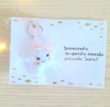 Load image into Gallery viewer, Bomboniera stellina, bomboniera battesimo, ricordini nascita, stellina portachiavi, stellina nascita SabrinaDesign