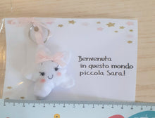Load image into Gallery viewer, Bomboniera stellina, bomboniera battesimo, ricordini nascita, stellina portachiavi, stellina nascita SabrinaDesign