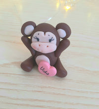 Load image into Gallery viewer, Bomboniera scimmia nascita, bomboniere battesimo bimba