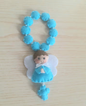 Carica l'immagine nel visualizzatore di Gallery, Bomboniera rosario con angelo, bomboniere battesimo bimbo