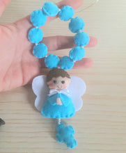 Carica l'immagine nel visualizzatore di Gallery, Bomboniera rosario con angelo, bomboniere battesimo bimbo