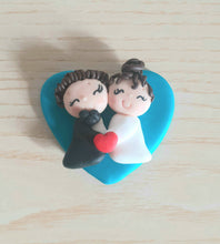 Carica l'immagine nel visualizzatore di Gallery, Bomboniera sposi calamita, bomboniere matrimonio