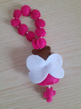 Load image into Gallery viewer, Bomboniera rosario con angelo, bomboniere battesimo rosario