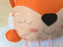 Carica l'immagine nel visualizzatore di Gallery, Fiocco nascita volpe, fiocco nascita nuvola, decorazione culla, decorazione cameretta neonati