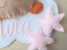 Carica l'immagine nel visualizzatore di Gallery, Fiocco nascita volpe, fiocco nascita nuvola, decorazione culla, decorazione cameretta neonati