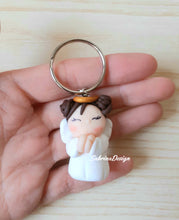 Load image into Gallery viewer, Bomboniera angelo portachiavi, bomboniere nascita, bomboniere battesimo, bomboniere comunione SabrinaDesign