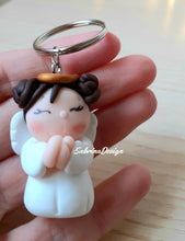 Load image into Gallery viewer, Bomboniera angelo portachiavi, bomboniere nascita, bomboniere battesimo, bomboniere comunione SabrinaDesign