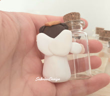 Load image into Gallery viewer, Bomboniera angelo bimba, bomboniera bottiglia vetro, bomboniere nascita, bomboniere battesimo SabrinaDesign