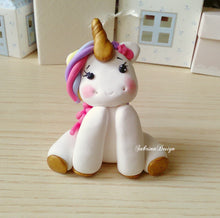 Carica l'immagine nel visualizzatore di Gallery, Cake topper unicorno, topper battesimo, topper comunione, festa unicorno SabrinaDesign