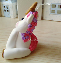 Carica l'immagine nel visualizzatore di Gallery, Cake topper unicorno, topper battesimo, topper comunione, festa unicorno SabrinaDesign