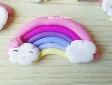 Carica l'immagine nel visualizzatore di Gallery, Bomboniera arcobaleno, nuvola calamita, bomboniera battesimo, compleanno unicorno SabrinaDesign