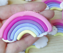 Carica l'immagine nel visualizzatore di Gallery, Bomboniera arcobaleno, nuvola calamita, bomboniera battesimo, compleanno unicorno SabrinaDesign
