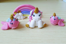 Carica l'immagine nel visualizzatore di Gallery, Cake topper unicorno, compleanno unicorno, cake topper battesimo