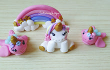 Carica l'immagine nel visualizzatore di Gallery, Cake topper unicorno, compleanno unicorno, cake topper battesimo