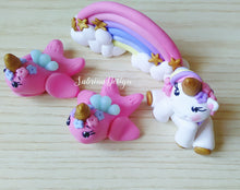 Carica l'immagine nel visualizzatore di Gallery, Cake topper unicorno, compleanno unicorno, cake topper battesimo