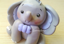 Carica l'immagine nel visualizzatore di Gallery, Cake topper elefante, torta battesimo, torta comunione SabrinaDesign