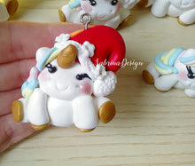 Carica l'immagine nel visualizzatore di Gallery, Unicorno di Natale, palline Natale, bomboniera battesimo, decorazioni Natale SabrinaDesign