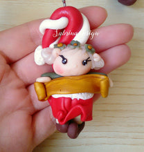Carica l'immagine nel visualizzatore di Gallery, Elfo di Natale, elfo per albero, palline Natale, albero Natale, decorazioni Natale, calendario avvento, elfi fimo SabrinaDesign