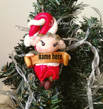 Carica l'immagine nel visualizzatore di Gallery, Elfo di Natale, elfo per albero, palline Natale, albero Natale, decorazioni Natale, calendario avvento, elfi fimo SabrinaDesign