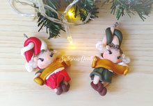 Carica l'immagine nel visualizzatore di Gallery, Elfo di Natale, elfo per albero, palline Natale, albero Natale, decorazioni Natale, calendario avvento, elfi fimo SabrinaDesign