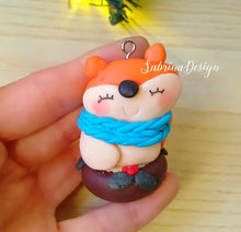 Load image into Gallery viewer, Addobbo Natale volpe, addobbi natalizi, addobbi albero Natale SabrinaDesign