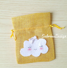 Carica l'immagine nel visualizzatore di Gallery, Sacchetti battesimo, sacchetto nuvola, bomboniera battesimo, sacchetti confetti, bomboniere nascita SabrinaDesign