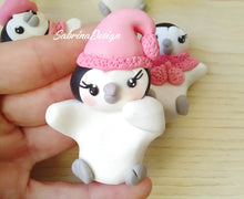 Load image into Gallery viewer, Cake topper pinguini, cake topper nascita SabrinaDesign