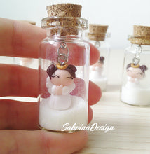 Carica l'immagine nel visualizzatore di Gallery, Bomboniera angelo bimba, bomboniera bottiglia vetro, bomboniere nascita, bomboniere battesimo SabrinaDesign