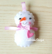 Carica l'immagine nel visualizzatore di Gallery, Bomboniera pupazzo di neve, bomboniera battesimo, bomboniere Natale SabrinaDesign