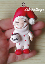 Load image into Gallery viewer, Babbo Natale con pigiama, decorazione albero, palline albero SabrinaDesign