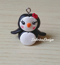Carica l'immagine nel visualizzatore di Gallery, Pinguino Natale ciondolo, decorazione albero, palline albero SabrinaDesign
