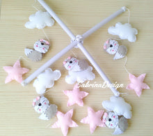 Load image into Gallery viewer, Giostrina culla volpe, giostrina con musica, giostrina volpe e nuvole