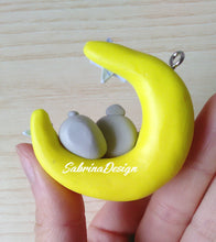 Load image into Gallery viewer, Bomboniera luna e orsetto, bomboniere battesimo, bomboniere nascita bimbo SabrinaDesign