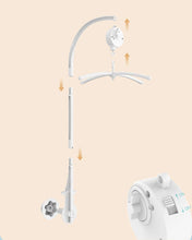 Load image into Gallery viewer, Giostrina culla orsetto aviatore, giostrina con musica, giostrina nuvolette SabrinaDesign