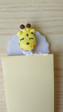 Carica l'immagine nel visualizzatore di Gallery, Bomboniera block notes con giraffa, bomboniere nascita, bomboniere battesimo, bomboniere comunione SabrinaDesign