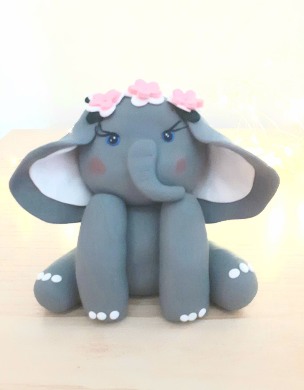 Cake topper elefante, torta animali safari, torta nascita, torta battesimo