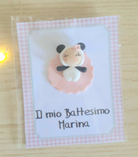 Carica l&#39;immagine nel visualizzatore di Gallery, Sacchettino bomboniera panda, sacchettini battesimo, bomboniere nascita, bomboniere panda SabrinaDesign
