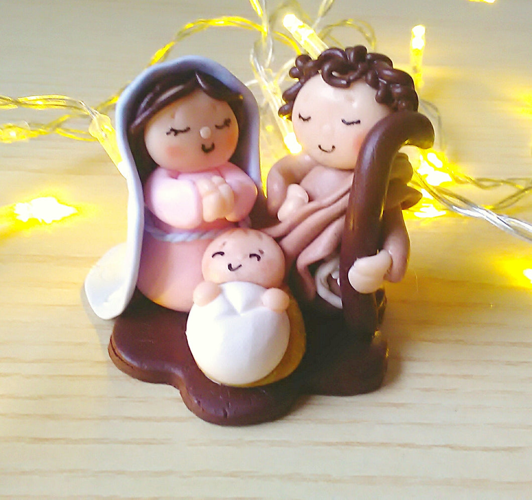 Sacra Famiglia Natale, presepe originale, regalo Natale SabrinaDesign