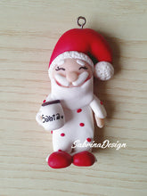 Load image into Gallery viewer, Babbo Natale con pigiama, decorazione albero, palline albero SabrinaDesign
